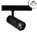 3-phase spot focusable IP20, black dimmable