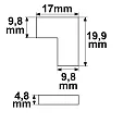 ISOLED Hoekverbinder K2-28 - FLEXSTRIPE 0.8CM 2-polig