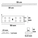 ISOLED LED module T5/T8 840 DIM MINIAMP - 55CM - 170LM/W with plug, 2-pole, magnetic mounting 9W 1550lm 4000K 120° CRI 80-89 dimmable