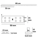 ISOLED LED module T5/T8 840 DIM MINIAMP - 85CM - 170LM/W met stekker, 2-polig