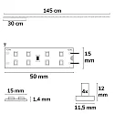 ISOLED LED module T5/T8 865 DIM MINIAMP - 145CM - 170LM/W met stekker, 2-polig