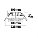 ISOLED Downlight REFLEKTOR 18W COLORSWITCH CCT Switch, UGR < 19, set terug IP44, wit dimbaar