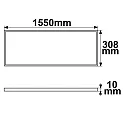 ISOLED LED paneel PROFESSIONAL LINE UGR<19 8H - 155 X 30.8CM - ON/OFF 2-polig, UGR < 19, schakelbaar, 36W 1550lm 4000K CRI 80-89