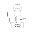ISOLED recessed track TRACK48 RECESSED 4-pole, magnetic mounting, black