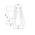 ISOLED mounting bracket TRACK48 RECESSED set of 4, stainless steel