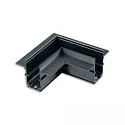 corner connector CORNER 90° HORIZONTAL - TRACK48 DRYWALL isolated, mechanical, horizontal, black