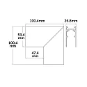 ISOLED Hoekverbinder TRACK48 SURFACE geïsoleerd, mechanisch, verticaal, zwart