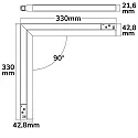 track spot CORNER 90° VERTICAL - TRACK48 (DALI) rigid, DALI controllable, prismatic, magnetic mounting IP20
