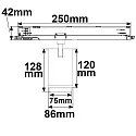 ISOLED 3-fase spot 42W - 20°-70° PHASE DIM focusseerbaar, cardanisch draaien IP20, zwart mat dimbaar