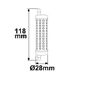 ISOLED LED linear lamp R7s 118mm 830 DIM clear 13,5W 118-1700lm 3000K 360° CRI 80-89 dimmable
