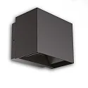 Wandarmatuur voor buitenshuis LED UP&DOWN 15-120° instelbaar, direct / indirect, schakelbaar IP65, zwart 