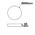 pendant luminaire COLOR SWITCH ROUND - Ø 80CM CCT Switch, UGR < 19, multipower IP42, black dimmable