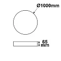pendant luminaire COLOR SWITCH ROUND - Ø 100CM CCT Switch, UGR < 19, multipower IP42, black dimmable