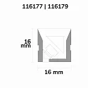 ISOLED Volledig gesiliconiseerde ledstrip NEON940 TWIST+BEND B16H16 2-polig