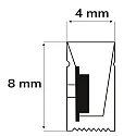 ISOLED fully siliconised LED strip NEON930 B04H08 2-pole