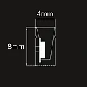 ISOLED Volledig gesiliconiseerde ledstrip NEONPRO950 CUSTOM B04H08 2-polig