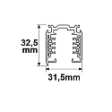 ISOLED 3-fase opbouwrail DALI SURFACE 200CM DALI aanstuurbaar