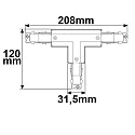 ISOLED 3-fase T-connector SURFACE (DALI) DALI aanstuurbaar, beschermingsgeleider links