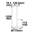 ISOLED Railspots TRACK48 SHADE down, plat, stijf, schakelbaar, magnetische montage IP20, zwart 
