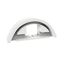 Eindkap COVER69 T5/T8 met omslag, met kabelopening, wit
