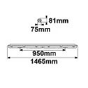 ISOLED Armatuur voor vochtige ruimten SL POWERSWITCH - 150CM / 36-57W DALI aanstuurbaar, 3-polig, multipower IP66, grijs dimbaar