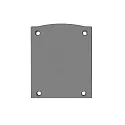 Eindkap EC116 (LAMP30 V1+V2) set van 2, zilver