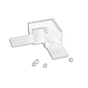 corner connector CORNER 90° HORIZONTAL - TRACK48 SURFACE FLAT isolated, mechanical, horizontal, white