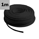 cable 2X 0.5MM² H05VV-F - PVC COATED - BY THE METER, black