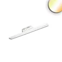 3-fase armatuur LINEAR 60CM stijf, CCT Switch, prismatisch IP20, wit dimbaar