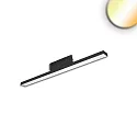 3-fase armatuur LINEAR 60CM stijf, CCT Switch, prismatisch IP20, zwart dimbaar