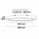 ISOLED Opbouw-/inbouwarmatuur FLEX PRO DN300 CCT Switch, instelbaar IP44, wit dimbaar