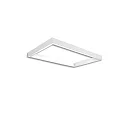 Stroomrail TRACK48 H50 / 50 X 80CM (EMTPTY FRAME) hoekig, zonder inzetstukken, wit