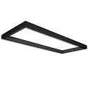 Stroomrail TRACK48 H50 / 50 X 119.2CM (EMTPTY FRAME) hoekig, zonder inzetstukken, zwart