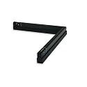 ISOLED track corner luminaire TRACK48 LINE+ ON-OFF horizontal, switchable, prismatic IP20, black matt 