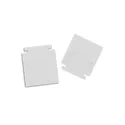 Eindkap TRACK48 FLAT H25 2 stuks, met omslag, wit