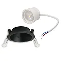 ISOLED Inbouwspot BACK68 draaibaar IP20, zwart dimbaar