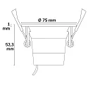 ISOLED Inbouwspot BACK68 draaibaar IP20, nikkel dimbaar