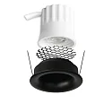 ISOLED Inbouwspot BACK32 rond, set terug IP20, zwart dimbaar