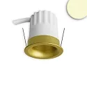 recessed spotlight BACK32 round, set back IP20, gold dimmable