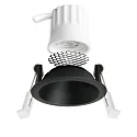 ISOLED Inbouwspot BACK45 rond, set terug IP20, zwart dimbaar