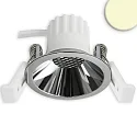 recessed spotlight BACK45 round, set back IP20, chrome dimmable
