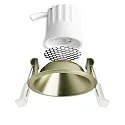 ISOLED Inbouwspot BACK45 rond, set terug IP20, messing dimbaar