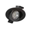 Inbouwspot SPHERE-68 draaibaar IP54, zwart dimbaar