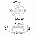 ISOLED Inbouwspot VARIO-68 IP65, zwart 