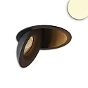 Inbouwarmatuur SPHERE draaibaar, roteerbaar IP54, zwart dimbaar 10W 500lm 2700K CRI 90-100