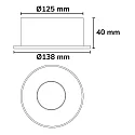 ISOLED Inbouwarmatuur SPHERE draaibaar, roteerbaar IP54, zwart dimbaar 10W 500lm 2700K CRI 90-100