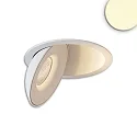 Inbouwarmatuur SPHERE draaibaar, roteerbaar IP54, wit dimbaar 10W 500lm 2700K CRI 90-100