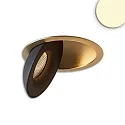 Inbouwarmatuur SPHERE draaibaar, roteerbaar IP54, goud, zwart dimbaar 10W 500lm 2700K CRI 90-100