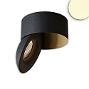 Opbouw armatuur SPHERE IP54, zwart dimbaar