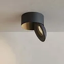 Opbouw armatuur SPHERE IP54, zwart dimbaar
